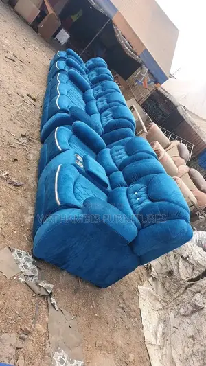 Blue Semi Recliner Seat