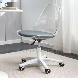 Makeup Chair: Plastic Swivel Chair With Adjustable Height With Wheels