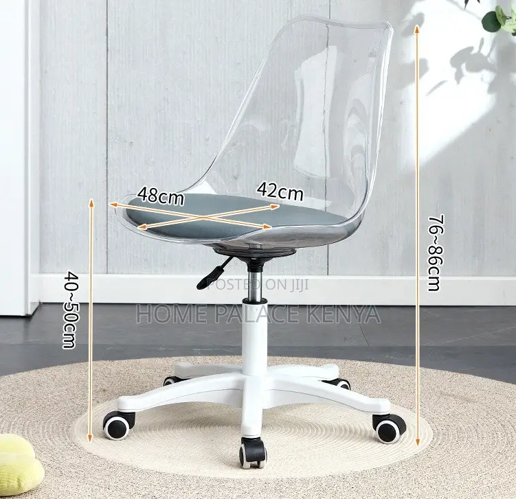Makeup Chair: Plastic Swivel Chair With Adjustable Height With Wheels