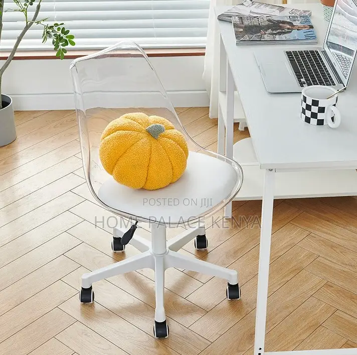 Makeup Chair: Plastic Swivel Chair With Adjustable Height With Wheels