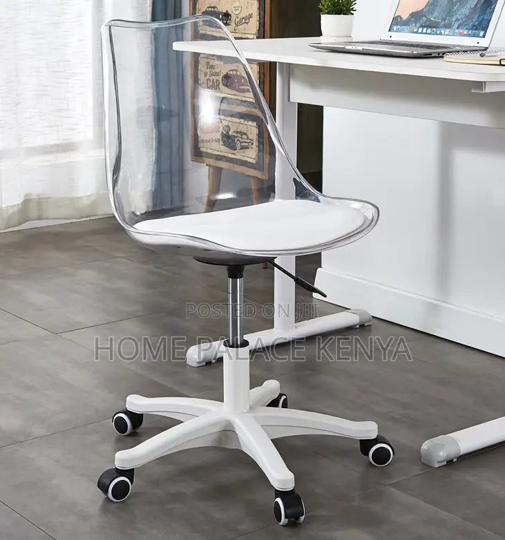 Makeup Chair: Plastic Swivel Chair With Adjustable Height With Wheels