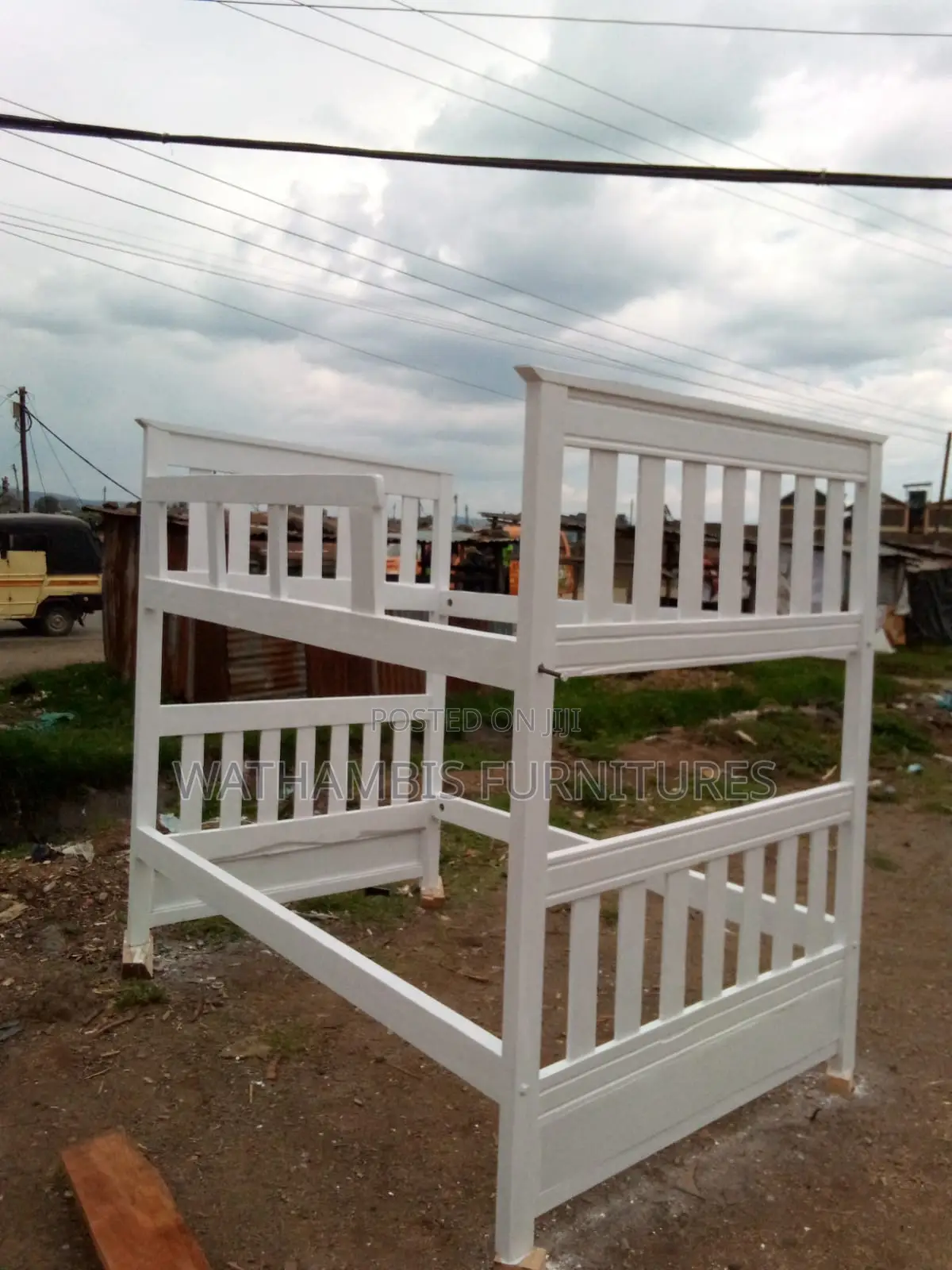 White Double Decker Bed