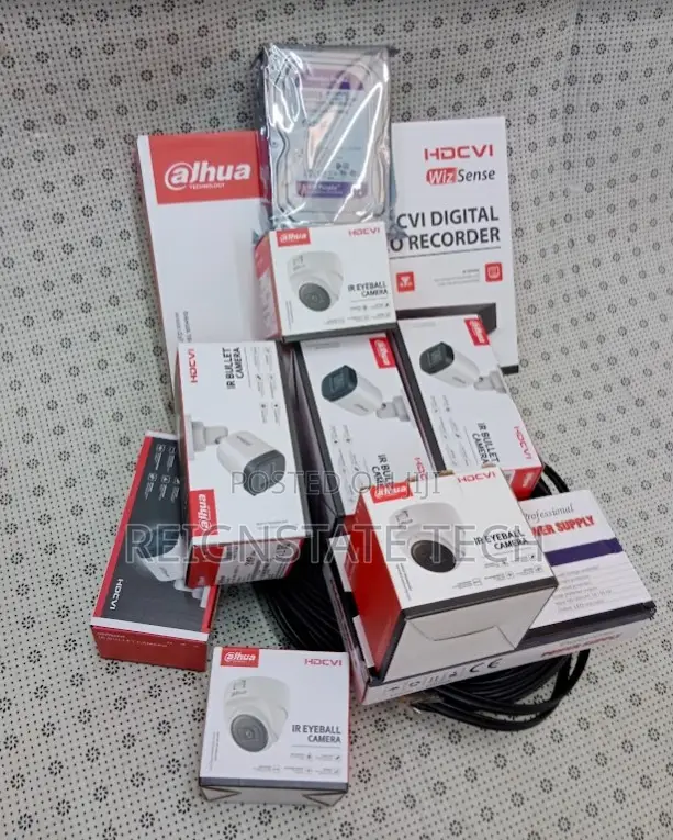 6 Dahua Surveillance Cameras Complete Installation Kit
