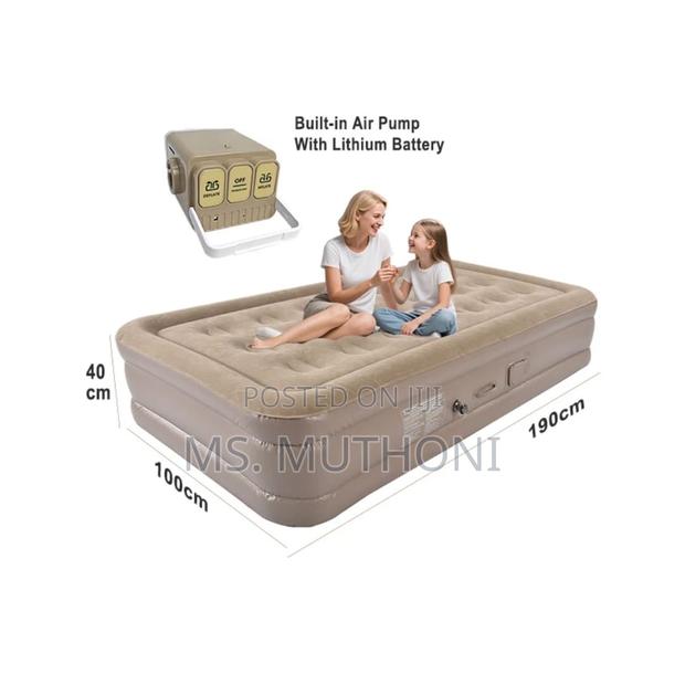 190*101*38 Cms*)Inflatable Airbed Mattress W/ Automatic in Built Pump - thumbnail 3