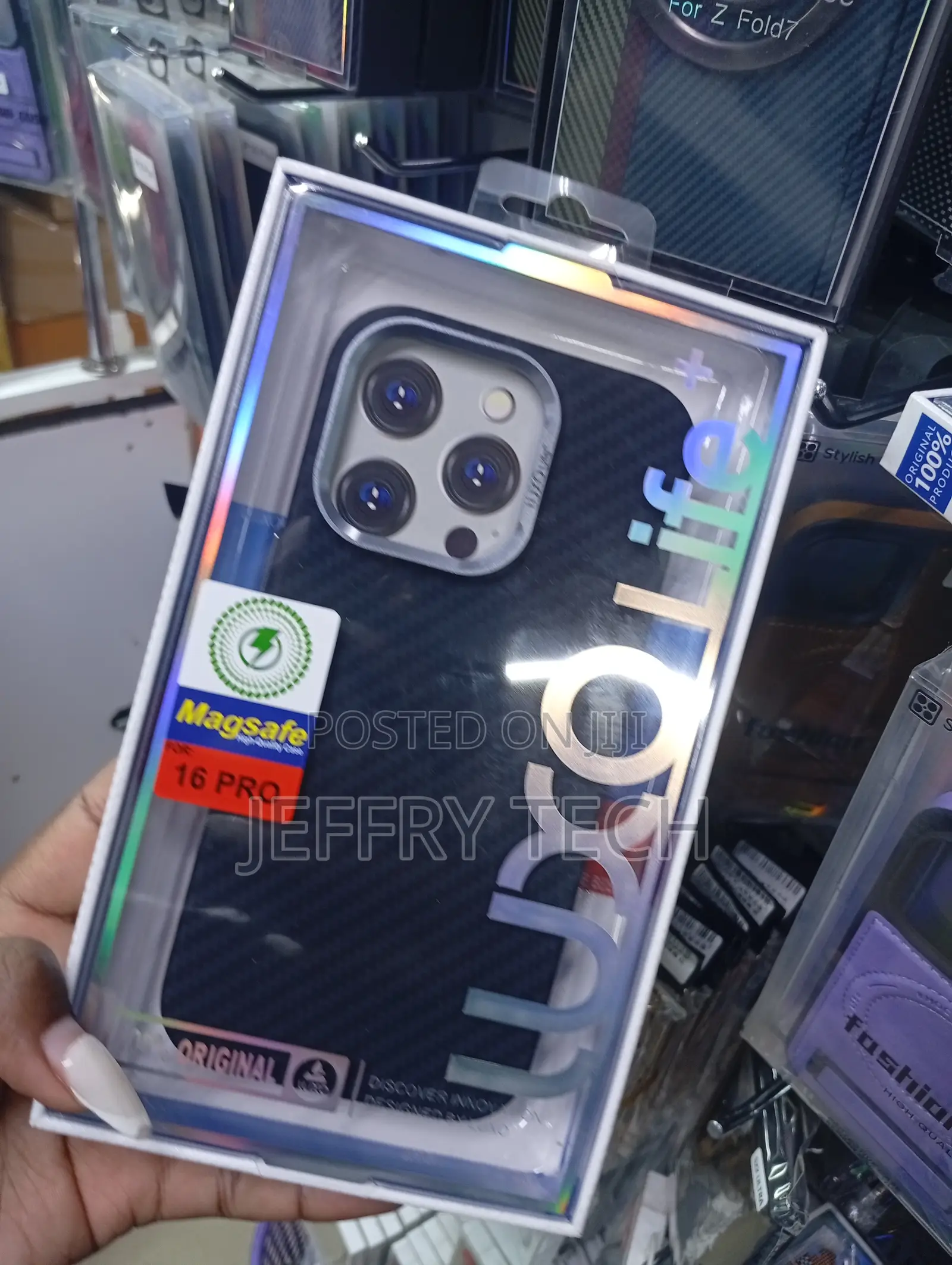 Carbon Fiber Design Magsafe Case Specifically for the iPhone 16 Pro