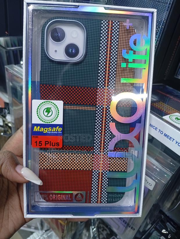 Magsafe Case for the iPhone 15 Plus in a Multicolour Tribal