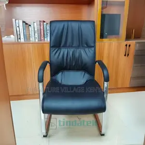 Leather Non-Swivel Executive Conference Chair