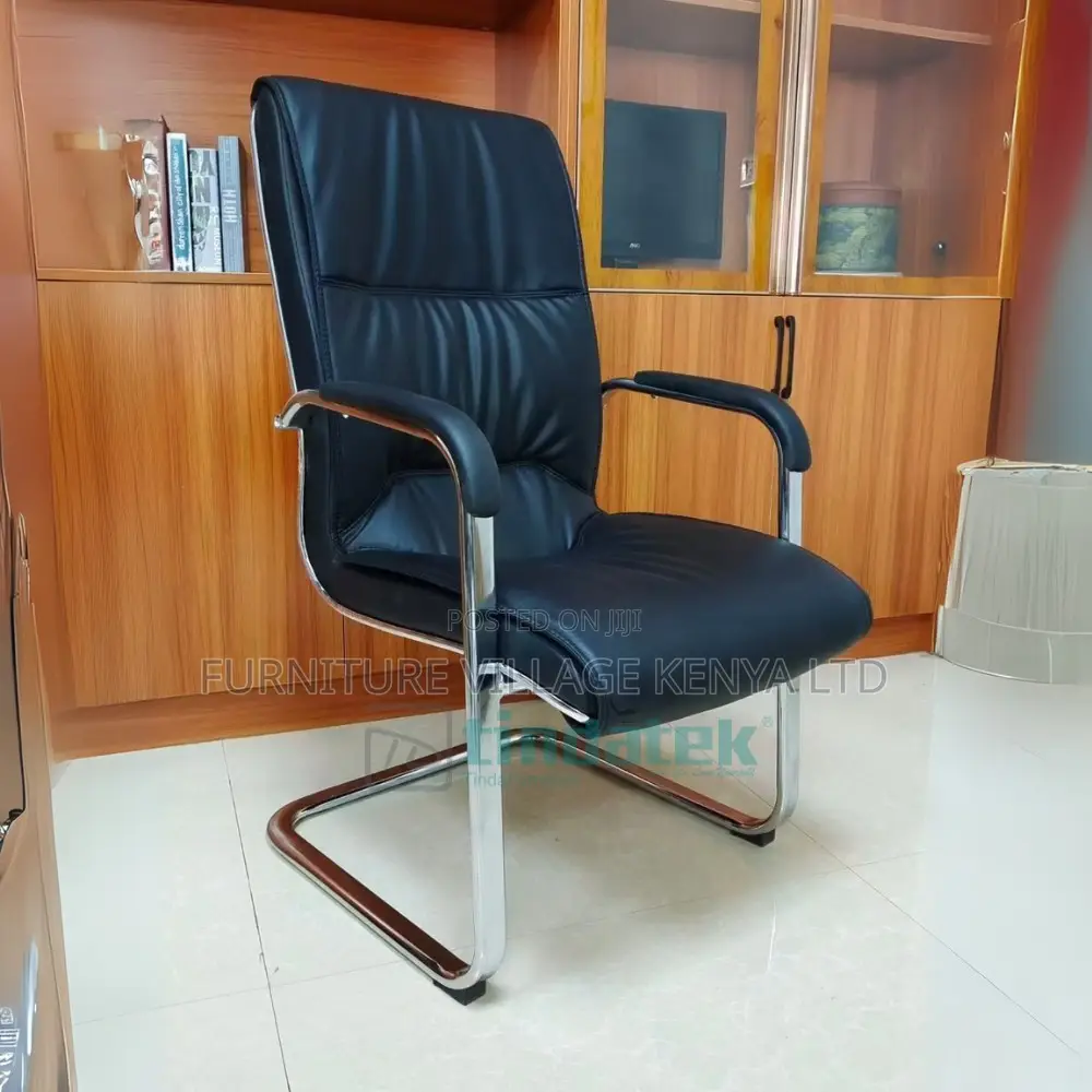 Leather Non-Swivel Executive Conference Chair
