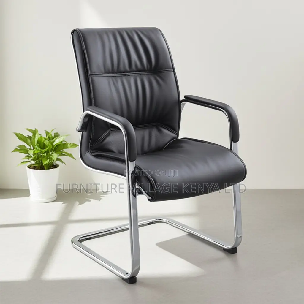 Leather Non-Swivel Executive Conference Chair