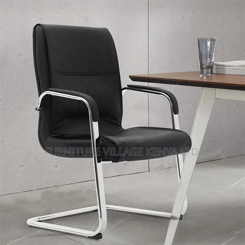 Leather Non-Swivel Executive Conference Chair