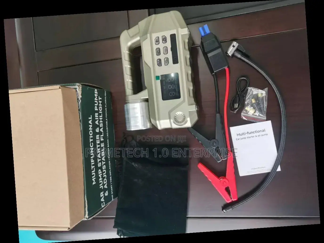 High Power Digital Jump Starter With Digital Air Compressor