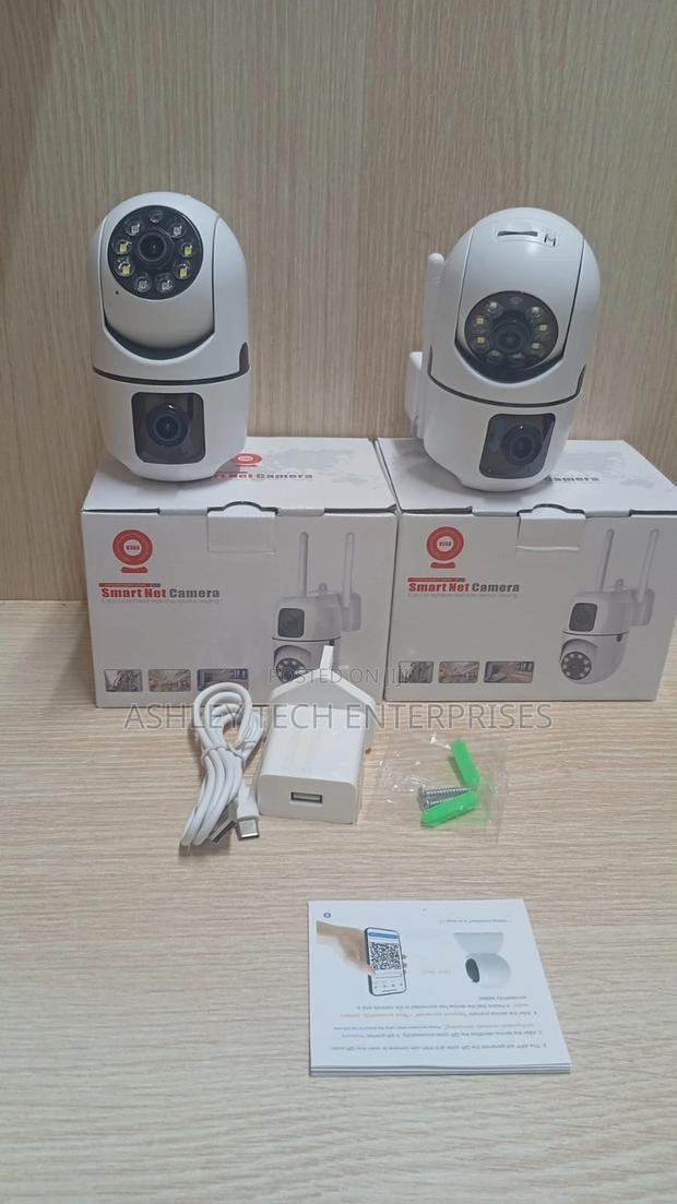Dual Lens Wall Mounted Wifi Camera – Wireless CCTV