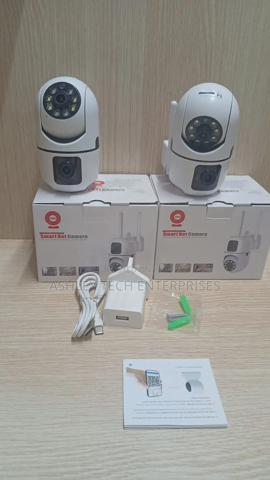 Dual Lens Wall Mounted Wifi Camera – Wireless CCTV