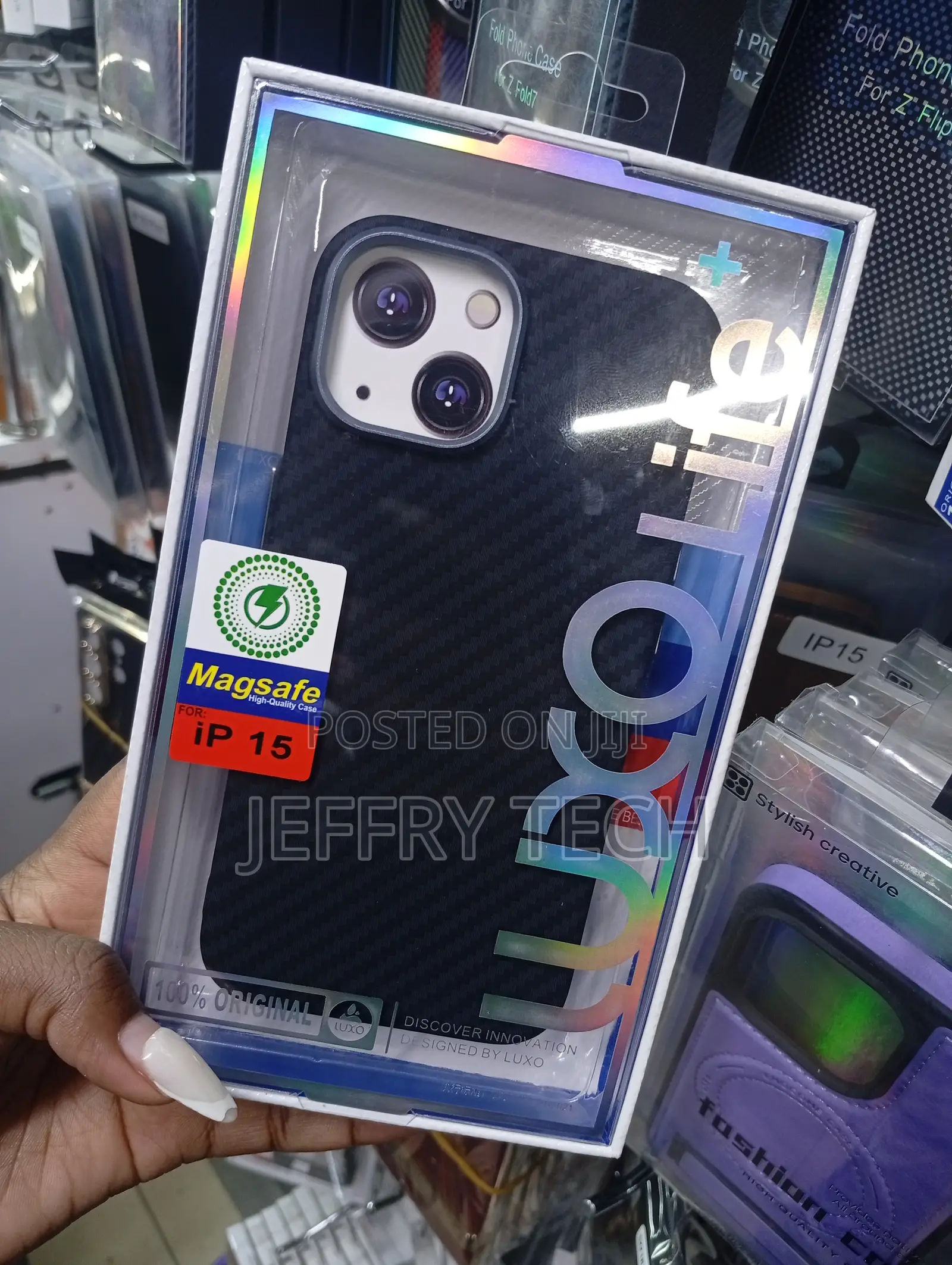 Luxolife Carbon Fiber Textured Case for the iPhone 15