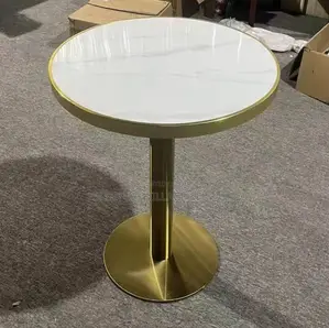 Round Shape Restaurant Dining Marble Table
