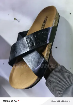 Quality Leather Casual Men Casual Brunero Herme Brike Open Slide Shoes