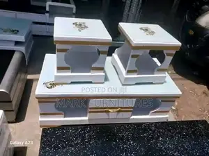 White Marble Coffee Table Set