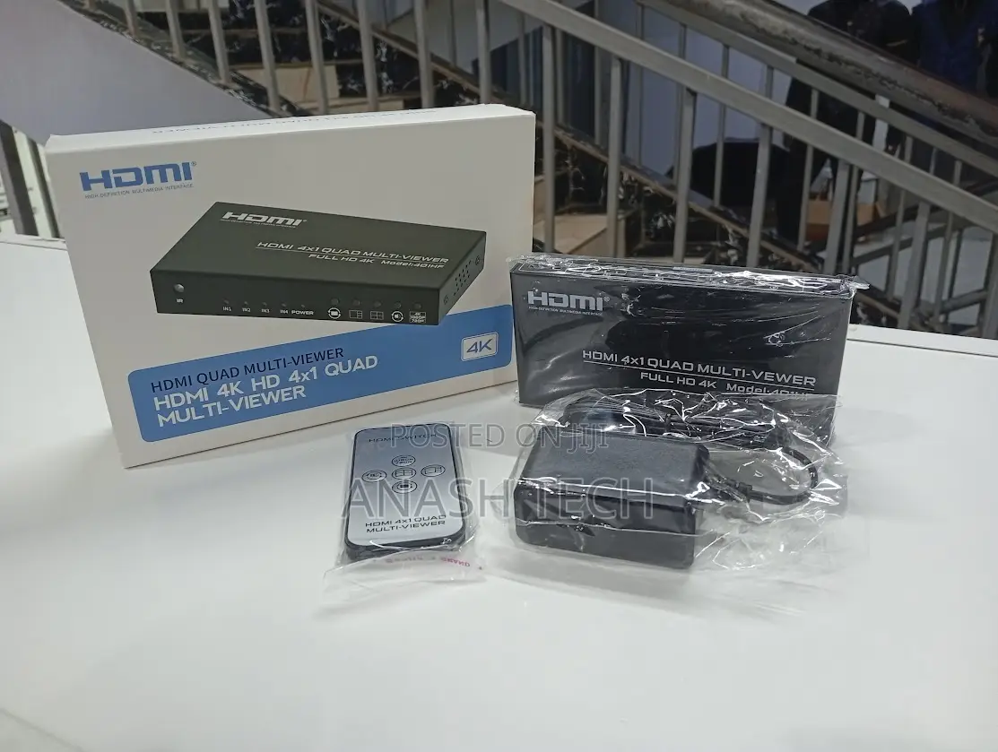 Hdmi Quad Multi-Viewer Box 4 Input 1 Output Switch