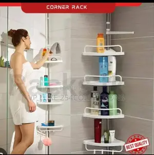 4-Tier Adjustable Telescopic Shower Corner Rack