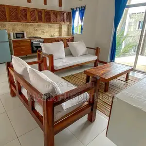 Brown With White Dinning Table