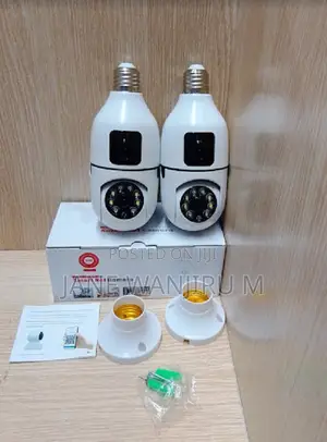 Dual Lens 360° Security Bulb Camera – Wifi Enabled