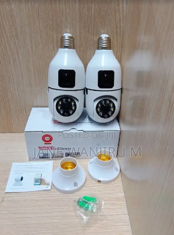 Dual Lens 360° Security Bulb Camera – Wifi Enabled
