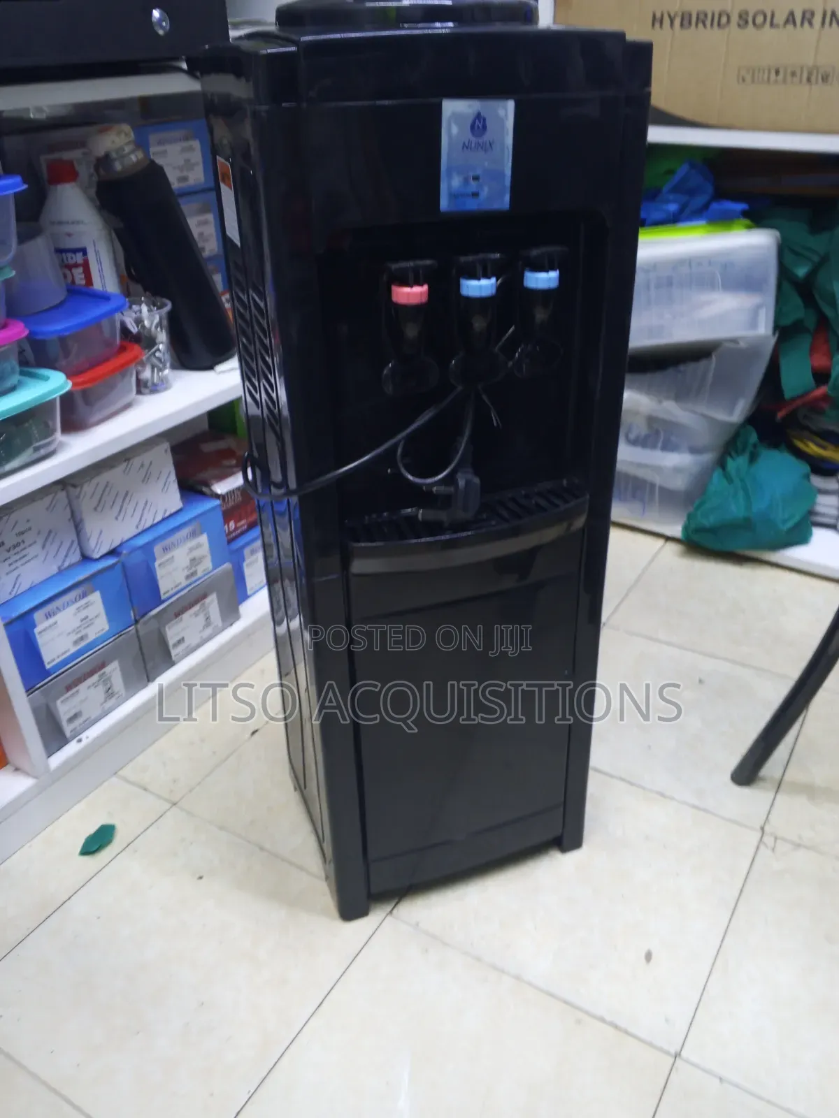 Nunix Freestanding Black Water Dispenser Hot, Normal, and Cold