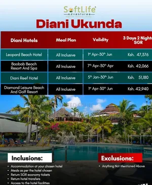 3 Days 2 Nights Diani SGR