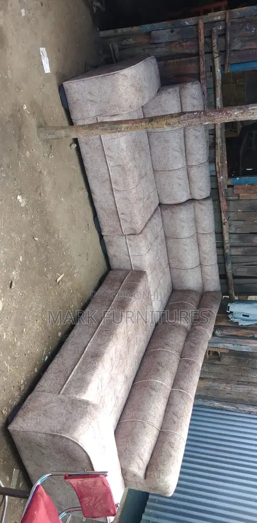 Brown L Sofa Seat