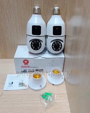New Hd Dual Lens Bulb Camera With Motion Detection