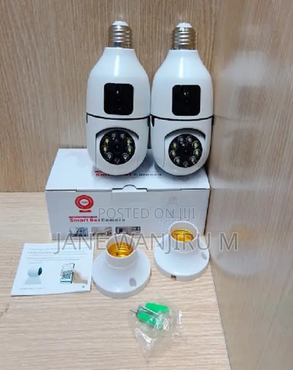 New Hd Dual Lens Bulb Camera With Motion Detection