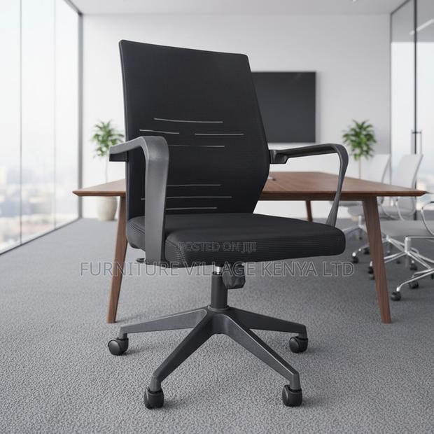 Swivel Medium Mesh Back Ergonomic Study Chair - thumbnail 12