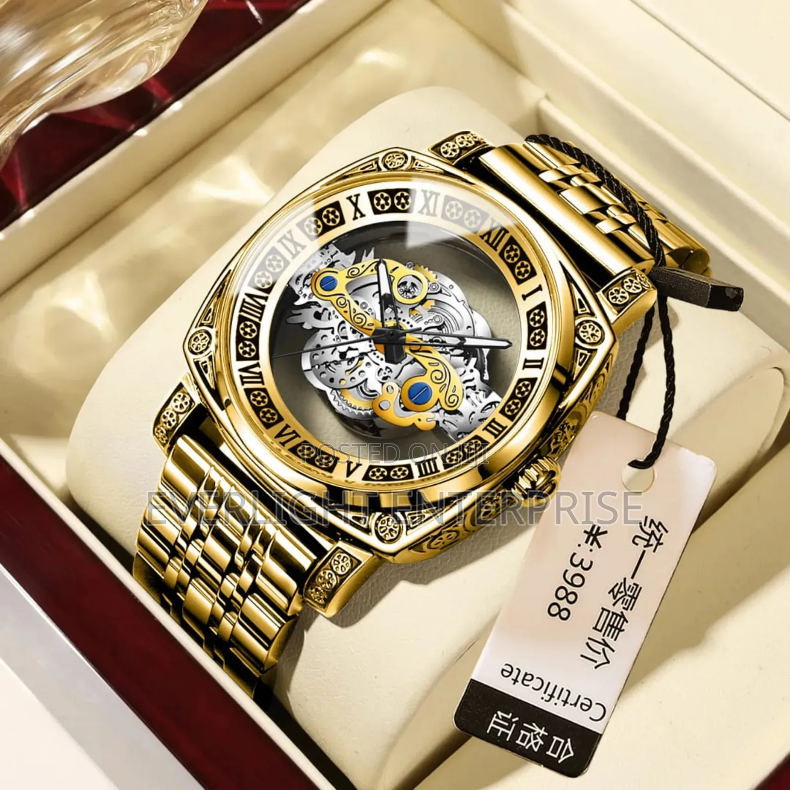 Gents Skeleton Dial Watch