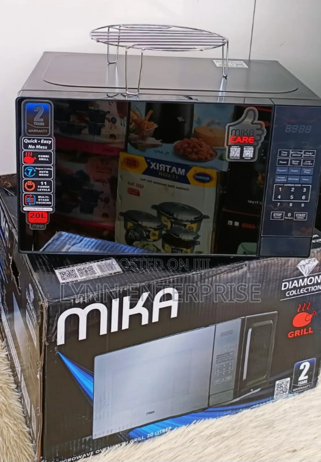 Mika Microwave Oven Grill 20ltr With 1000w Grill Silver