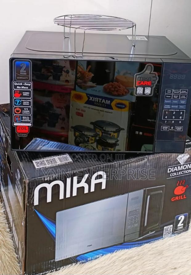 Mika Microwave Oven Grill 20ltr With 1000w Grill Silver