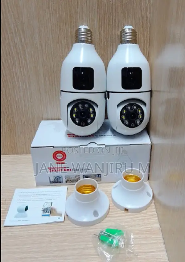 ~~ Dual Lens Indoor Security Bulb Camera With PTZ