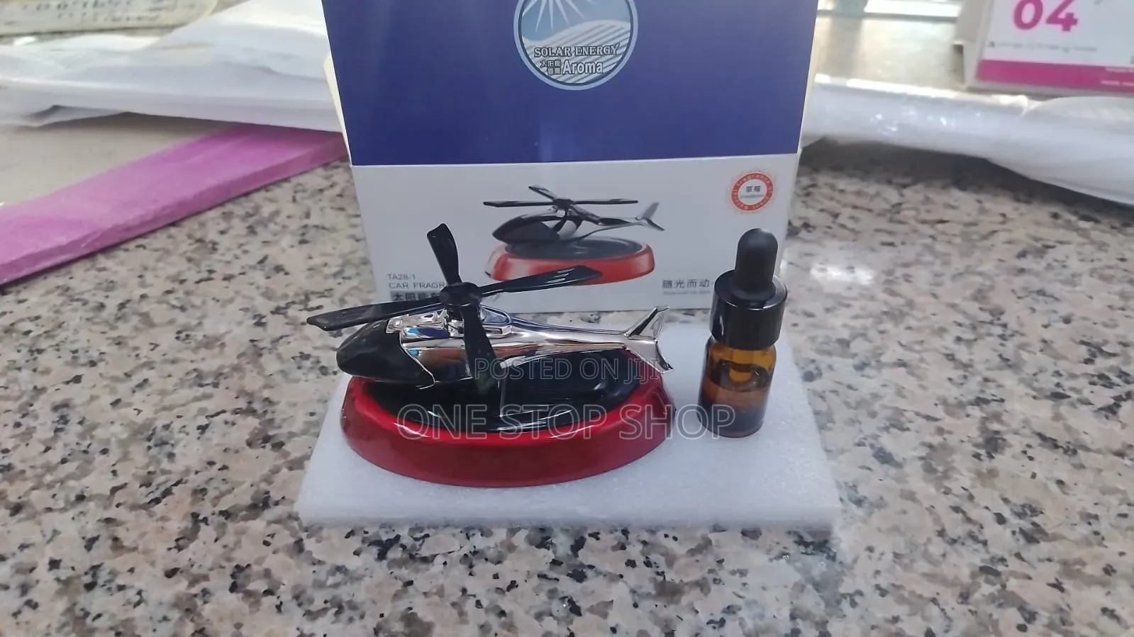 Generic Solar Power Helicopter Car Air Freshener Perfume Diffuser