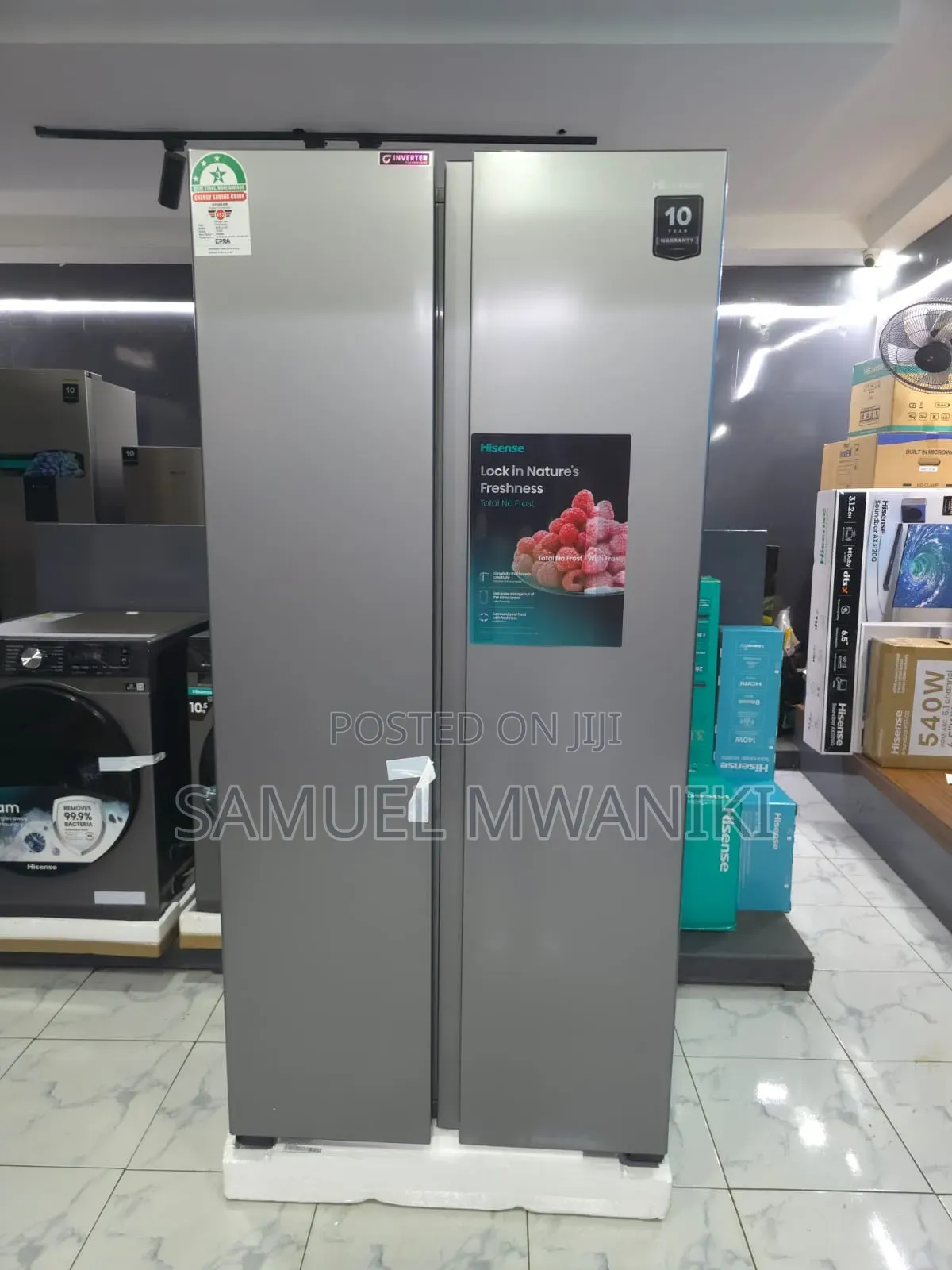 Hisense 441l Side by Side Fridge No Frost New Model
