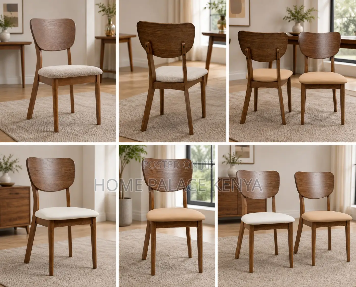 Home Chair: Nordic Style Wooden Dining Chair