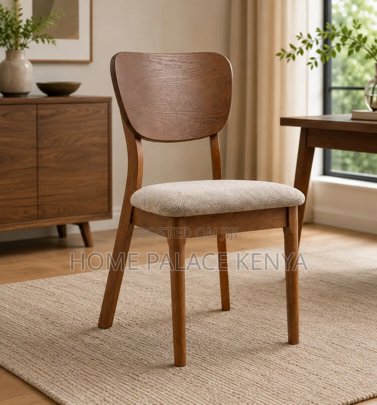 Home Chair: Nordic Style Wooden Dining Chair