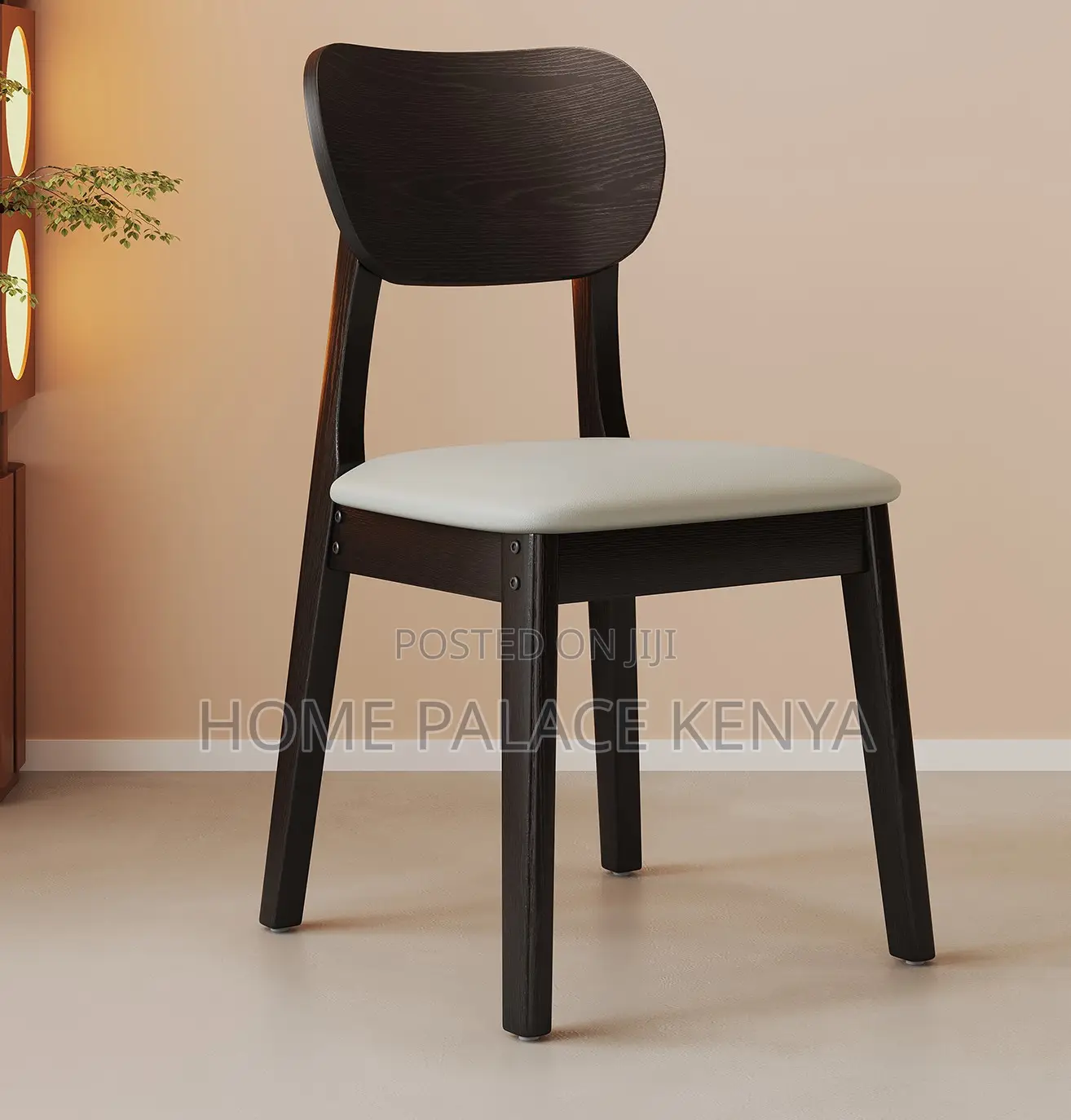 Home Chair: Nordic Style Wooden Dining Chair