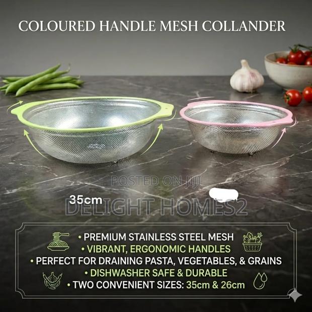Colored Handle Mesh Colander_b - thumbnail 2