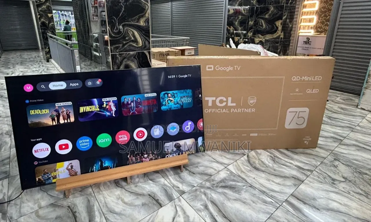 TCL 75′′ 75c6k Premium Qd-Miniled Google Tv
New Model Frameless Screen