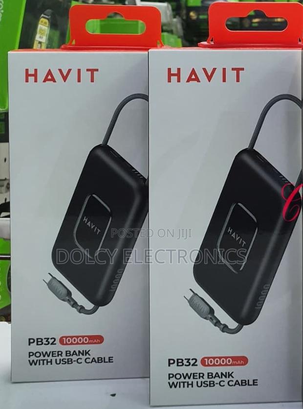 Havit Pb32 22.5w 10,000mah Power Bank With Usb C Cable
