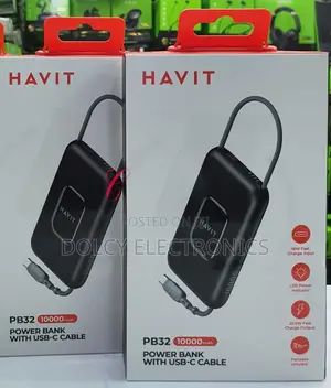 Havit Pb32 22.5w 10,000mah Power Bank With Usb C Cable