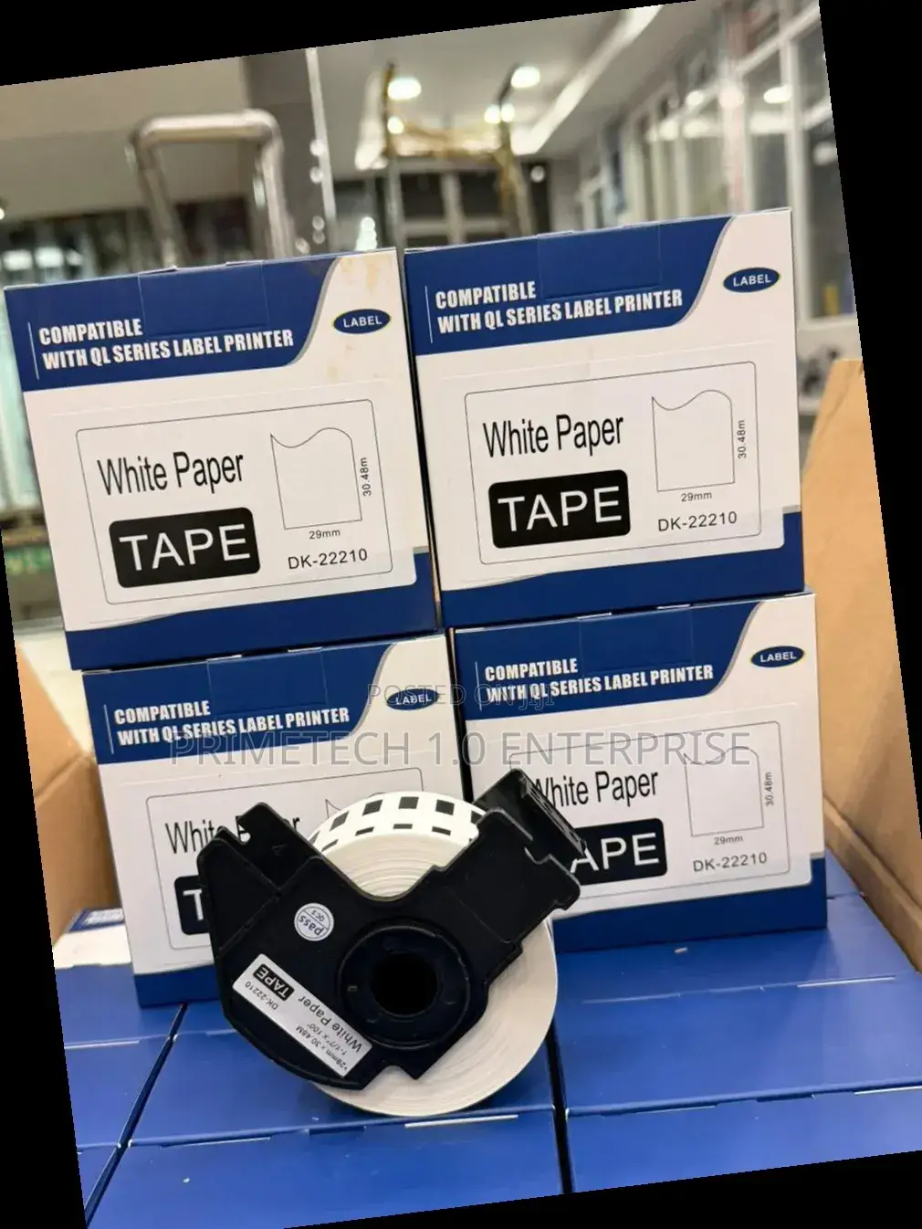Label Roll White Paper Tape