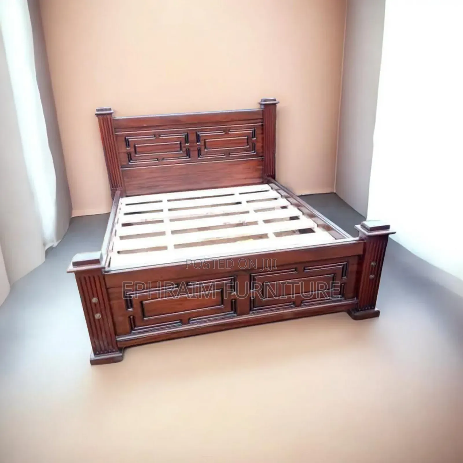 Premium Mahogany Queen Size Bed for Sale in Nairobi