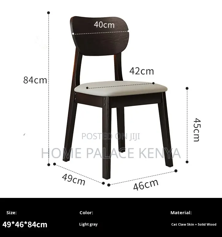 Home Chair: Nordic Style Wooden Dining Chair