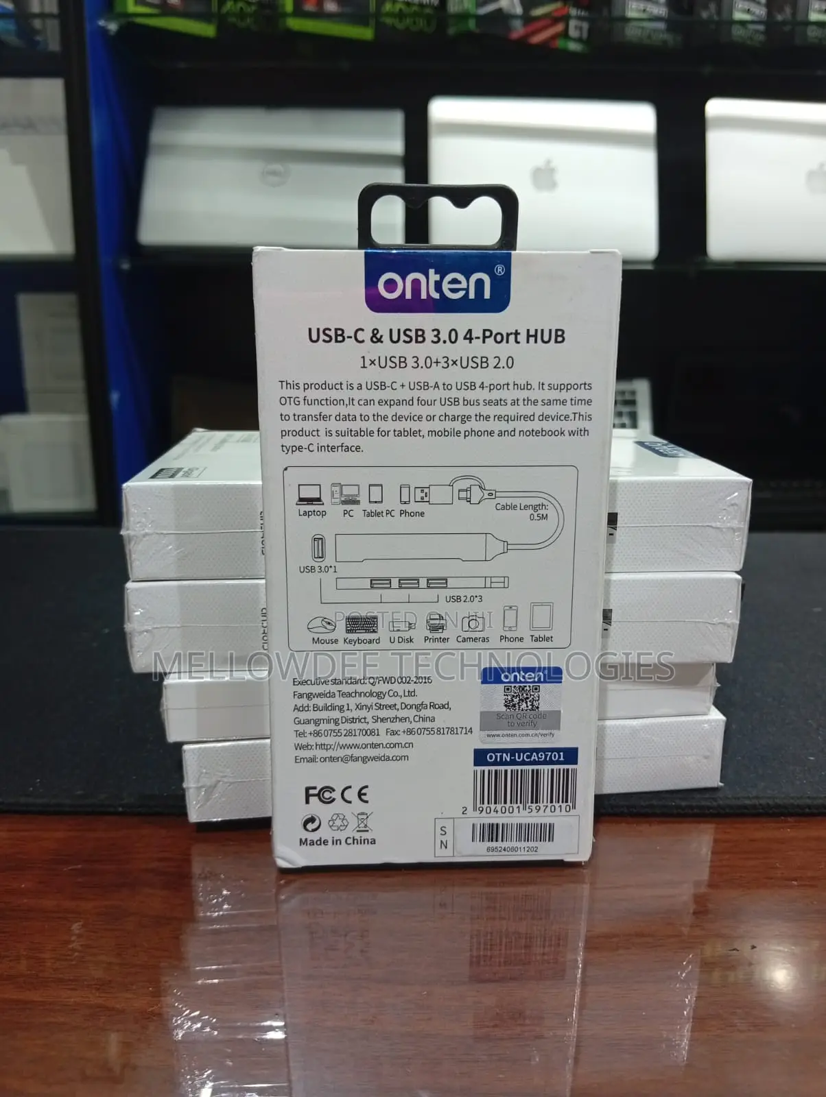 Onten (Uca9701) Usb C 4 Ports Hub