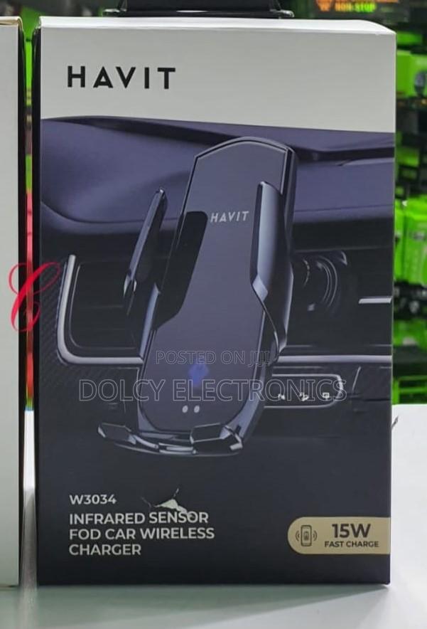 Havit W3034 15w Car Wireless Charger Automatic Opening Closing Arm